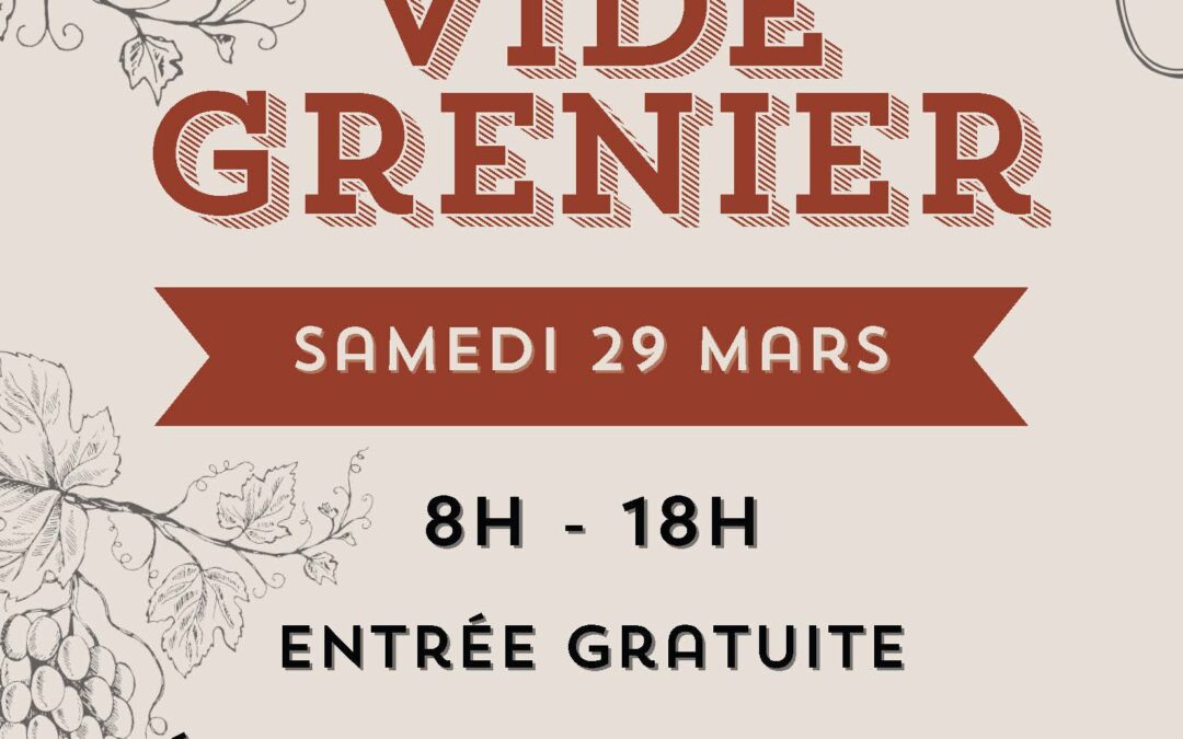 Vide grenier – Samedi 29 mars