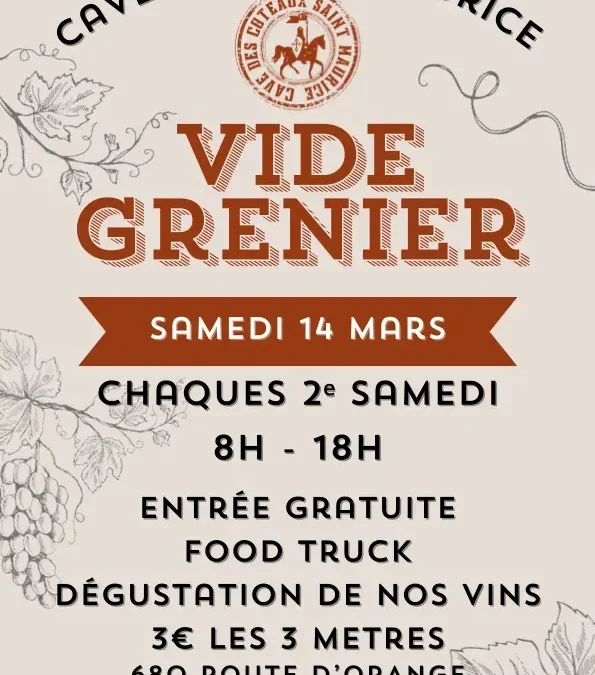 Vide Grenier samedi 14 Mars