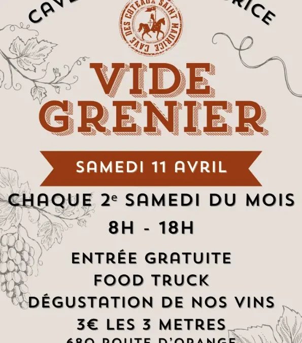 Vide Grenier samedi 11 Avril