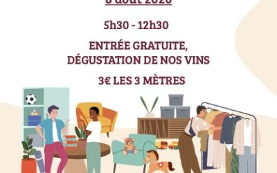 Vide grenier 8 août 2026 – 5h30 – 12h30